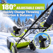 80V Cordless Snow Blower, Electric Snow Blower 20" Width, 10" Depth, 25ft Max Throw, 3500 W Brushless Motor, 180° Adjustable Chute & LED Lights for Driveway and Sidewalk