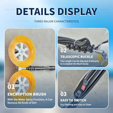 KUSOLE Electric Pool Cleaning Brush w/Adjustable Brush Head, Extendable Window Cleaning Pole Cleaner Kit, Photovoltaic & Solar Panel Cleaning Tool Mainselectricity-7meters