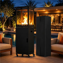 41000 BTU Propane Patio Heater with Stainless Steel & Glass