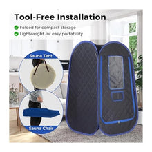 1500W 4L Portable Sauna Tent Steamer Folding Chair Set Remote Control