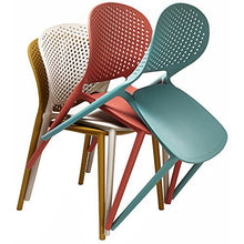 2xhome Set of 4 Patio Dining Chairs | Modern Stackable Outdoor Pool Side Chair | Weather Resistant Plastic for Yard, Porch, Balcony, Kitchen, Teal