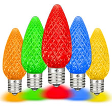 Novelty Lights 250CT C9 LED Faceted Ultra Bright Dimmable Outdoor Christmas Light Replacement Bulbs - Decorative Multicolor Lights