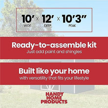 Handy Home Products Braymore 10x12 Do-It-Yourself Wooden Storage Shed with Floor Kit- Does not Include Paint or Roofing Shingles