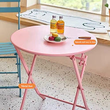 JKSVTF 3 Pcs Folding Bistro Set, Modern Home Antiqued Iron Table and Chairs Set, Square Bar Table, Decoration Garden Table and Chair