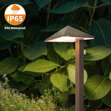 VISTA 4-Pack Low Voltage Landscape Path Lights, Cast Aluminum Landscape Lighting,100FT 14/2 Landscape Wire, Pathway Lights with 1.5W G4 LED Bulb for Outdoor Walkway Yard Garden Driveway