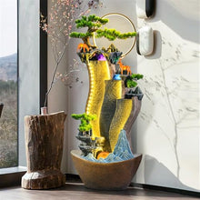 Outdoor Water Fountain Creative Rockery Water Curtain Wall, Floor Circulating Water Ornaments, Living Room Courtyard Fountain Landscape Outdoor Fountain (Size : M)
