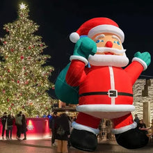 HOAELOS 26 Feet Inflatable Giant Santa Claus with Blower for Outdoor Christmas Decoration