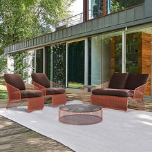 KPHYMOD Patio Loveseat, All-Weather Rattan 2 Seater Sofa, Outdoor Patio Furniture Set for Balcony Backyard Deck Poolside