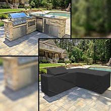 Outdoor Kitchen 18 Oz Waterproof - Left - Customize Your Kitchen Cover with Any Dimensions - 100% UV & Weather Resistant Outdoor Kitchen Island Cover (Black)