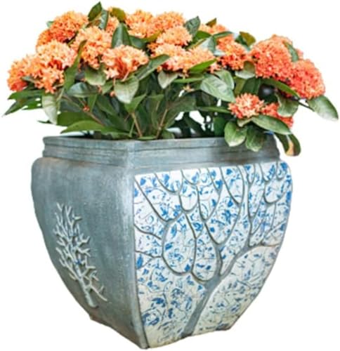 FAFACAI Flower pots Outdoor Garden Flower Pot Flower PotHandmadeTile Craft Flower Pot Flower Pot Garden Balcony Terrace-E (Color : C) (C)
