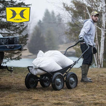 Hawk Crawler Multi-Use Folding Cart for Hunting Fishing Bunded with HME Game Hoist Kit Winch Gambrel with Adjustable Height, Black