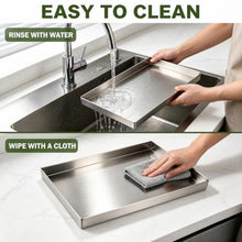 ZLGONRL 304 Stainless Steel Water Tray Square Universal Drip Pan Leak Control Tray with 3in Raised Edge No-Leak Utility Catch Pan for Grease,L8'’×W51''