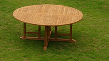 OnlineTeakFurniture 9 PC A Grade Outdoor Patio Teak Dining Set with 72" Round Table & 8 Naples Stacking Arm Chairs Brown