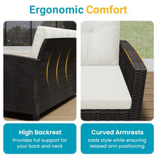 FansaFurn 4 Piece All Weather Wicker Patio Furniture Set for Porch Patio
