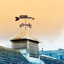 Weathervanee with Roof Mount Metal Weathervane Decoration Black Weather Vane Wind Direction Indicator Kit Metal Bracket Weather Vane for Roof Garden Home Garden Sheds Fence Posts Pergola (Wolves)