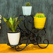 RWGOVLU Plant Stand Iron Flower Shelf Rack Home Floor-Style Living Room Flower Pot Shelf 3Layers Indoor Outdoor Garden Flower Stand Flower Stand