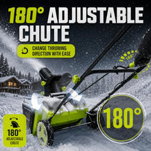 Electric Snow Blower, Cordless Snow Shovel, 20-Inch Width, Dual LED Lights 2Batteries
