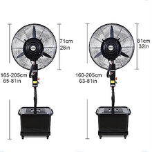 FENOKD Industrial Misters Pedestal Misting Fan Oscillating Stand Up Mist Fan Patio 3 Speeds 90° Oscillation Mister 42L/11 Gal Tank Energy Efficient High Velocity for Residential