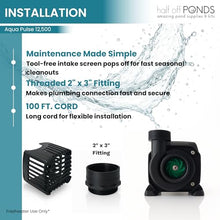Aqua Pulse Submersible Pond Pump, 12,500 GPH, 100 ft Quick Disconnect Cord