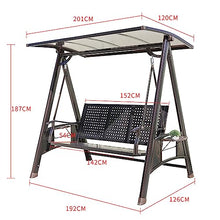 uhyOHF Outdoor Garden Swing Solar Rocking Chair Hammock Porch Swing Garden Swing Chair Canopy Swing Suitable for Garden Pool Side (A