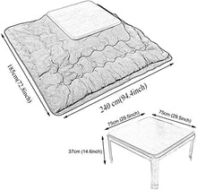 UMJIGF Heating Table Tatami kotatsu Table Foldable stovetop can be Used for Tatami Heating Including Heater Quilt mat Table,