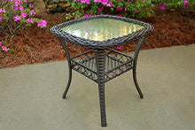 Tortuga Outdoor Biloxi 3 Piece Resin Wicker Bistro Set Expresso-Dark