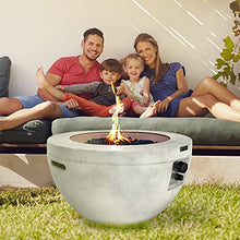 Jovial SereneLifeHome Propane Fire Pit Table-CSA/ETL Certified Safe 40,000 Pulse Ignition Round Propane Gas Fire Table-Adjustable Flame,Thermocouple-PVC Cover,Lava Rock-SLFPBAL,Copper(SLFPBAL.5)