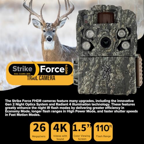 Browning Trail Cameras Strike Force FHDR Gen 2 Night Optics System Bundle with 32GB Memory Card and High-Speed Card Reader 10-Pack