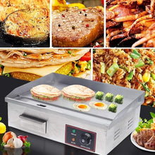 XQZMZSCP Commercial Electric Griddle, 1600W Electric Countertop Griddle for Restaurant Home Kichen Eggs Pancakes Hamburgers