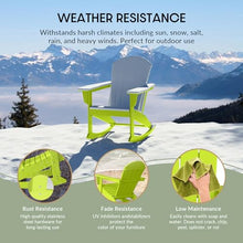 WestinTrends Malibu Outdoor Patio Porch Rocking Adirondack Chair (Set of 4), Lime