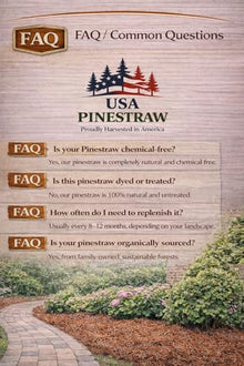 Long Needle Pine Straw Mulch - 3200 Sqft Coverage 3 Set - Premium USA Harvested PineStraw for Landscaping, Weed Control, Moisture Retention & Erosion Control - USA Pinestraw