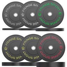 OneFitWonder Fringe Sport Contrast Bumper Plates Set 350 lbs for 2-in Barbells