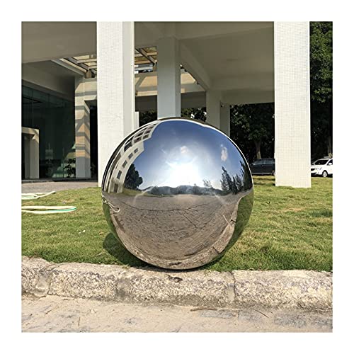 XINGLL Stainless Steel Gazing Ball, Reflective Ball For Garden Yard Lawn Pond Floating Ornament, Outdoor Durable Seamless Polished Shiny Hollow Sphere, Silver ( Color : Silver , Size : 450MM/17.7in )
