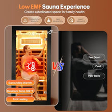 OUTEXER Sauna One Person Far Infrared Saunas Room Chilean Pine Wood 1050W