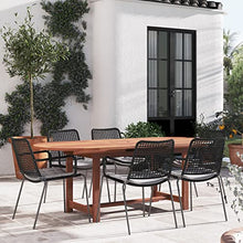 Amazonia Villach 7-Piece Outdoor Oval Dining Table Set Eucalyptus Wood Amazonia
