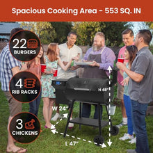 Z GRILLS ZPG 550B2 Wood Pellet Smoker, 8 in 1 BBQ Grill with Latest PID Technology LCD Controller, Auto Temperature Control, Meat Probe, 553 sq in Black