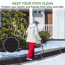 Snow Melting Mats for Entrances, Roof Snow De-Icing Kit Heated Outdoor Mats Non-Slip Snow Melting Mats for Winter Snow Removal (Color : Black, Size : 24 x 36 in/60.96x91.44cm)