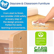 Tot Mate Kid's Book & Toy Storage Organizer Wooden Cabinet Maple