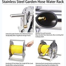 hose reel, Sturdy Stainless Steel Hose Reel for Garden, Yard and Car Wash - Heavy Duty Industrial Hose Holder.