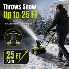 Electric Snow Thrower, 40V Cordless Snow Blower for Walkways 4Batt
