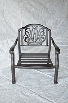 Elizabeth Outdoor Patio 7 pc Deep Seating Group Dark Bronze Cast Aluminum (Sesame)