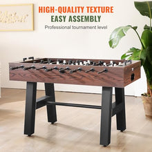VEVOR Foosball Table 55-inch Standard Size Indoor Full Size Soccer with Foosball Table Set Walnut