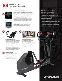 Life Fitness E3 Cross Trainer Elliptical Exercise Machine with Go Console Titanium