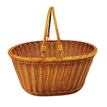 Small Picnic Basket Handmade Imitation Rattan Picnic Basket with Handle Camping Picnic Willow Weaving Storage Hamper Outdoor Fruit Holder (Color : 2) (1)