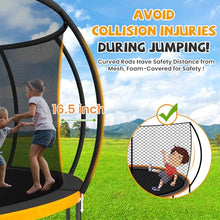 Zevemomo Upgraded 16FT Trampoline with Basketball Hoop and Sprinkler Orange