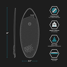 Driftsun Fifty50 Wakesurf Board Carbon Fiber Skim Style Black