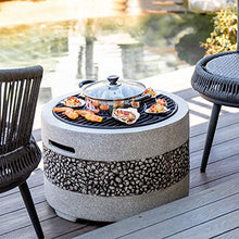 Fire Pits Outdoor Garden BBQ Grill Kit, Backyard Patio Garden Fireplace Camping Outdoor Heating, Campfire Picnic Cooking Fire Pit, 55.5cm/21.9" (Gray Kit)