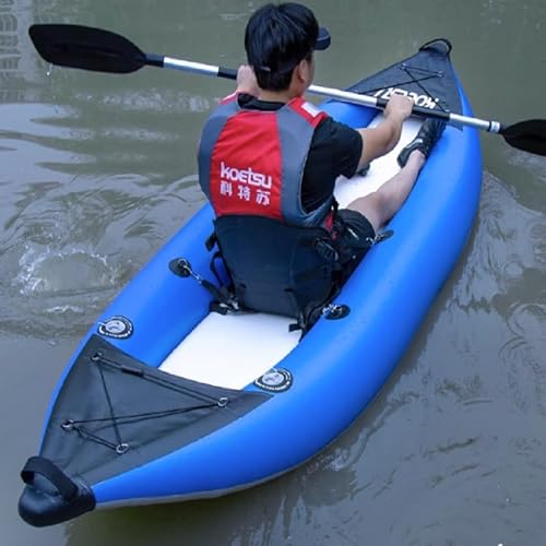 GEPAS Inflatable PVC Self-Bailing River Raft Kayak Canoe Boat as Picture Shows