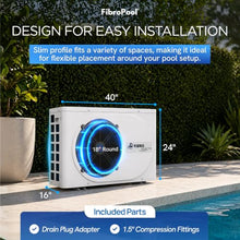 FibroPool Pool Heat Pump FH135-35,000 BTU 120V - 7,500 Gal - Electric