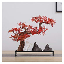 Simulation Maple Leaf Bonsai Ornaments Living Room Office Porch Aisle Potted Micro Landscape Ornaments House Plant (Color : H) (G)